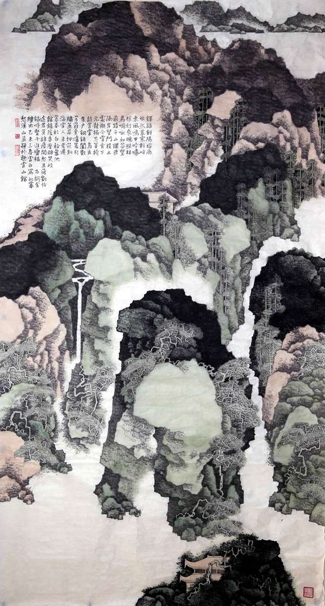 A Six Feet Scroll of Dusk Meditation in Xi Mountain